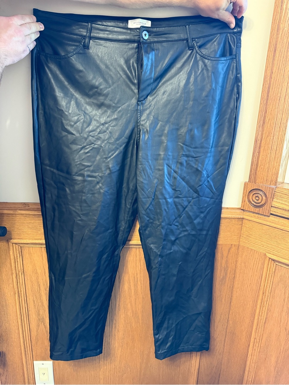 Addition Elle Black Faux Leather Pants